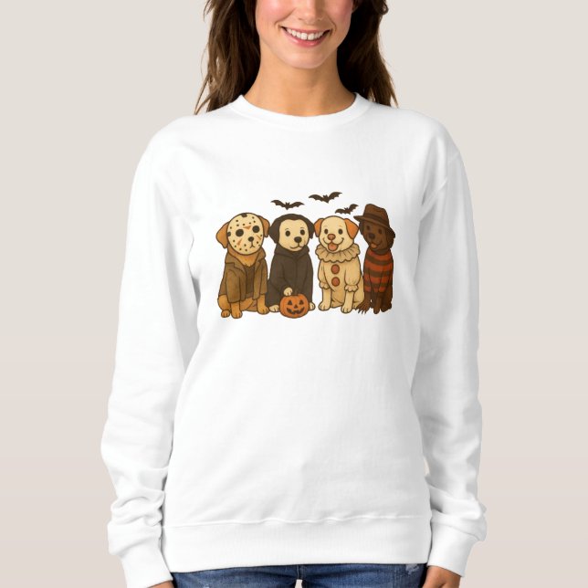 Camiseta Esquadrão de Cães Assustadores – Design Adorável d (Frente)