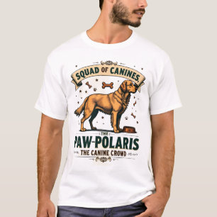 Camiseta Esquadrão de Caninos Gráfico de Piada de Cachorro