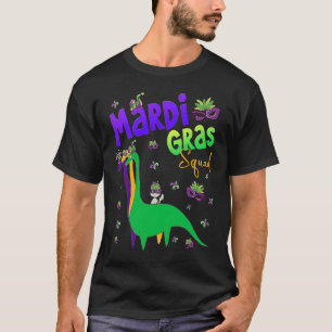 Camiseta Esquadrão de Carnaval de Dinossauro Fofo do Mardi