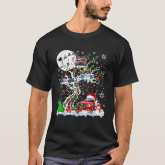 Camiseta Esquadrão de carros de polícia de elfo de rena do 