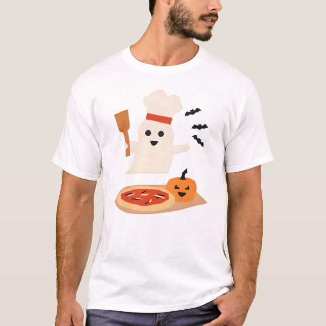 Camiseta Esquadrão de Chefes Assustadores de Halloween (Frente)