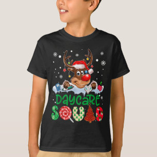 Camiseta Esquadrão de Creche de Chapéu de Papai Noel de Ren