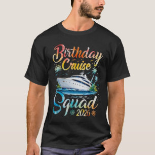 Camiseta Esquadrão de Cruzeiro de Aniversário 2026 Festa de