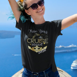 Camiseta Esquadrão de Cruzeiro de Ano Novo Dourado Personal