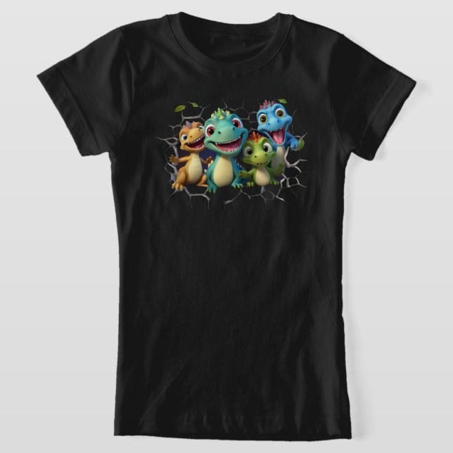 Camiseta "Esquadrão de Dinossauro Adorável" (Postura )