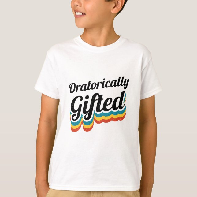 Camiseta Esquadrão de Discussão Oratoricamente Dotado bater (Frente)