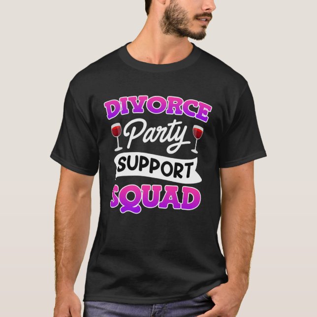 Camiseta Esquadrão de Divórcio de Apoio às Mulheres Divorci (Frente)