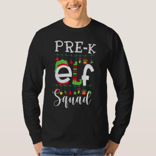 Camiseta Esquadrão de ELF Pré-K Divertido ELF de Natal Cria