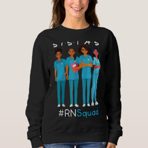 Camiseta Esquadrão de Enfermeira Negro Rn Sistas Registrado