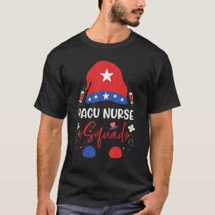 Camiseta Esquadrão de Enfermeira Patriótica Pacu Gnomo 4 de