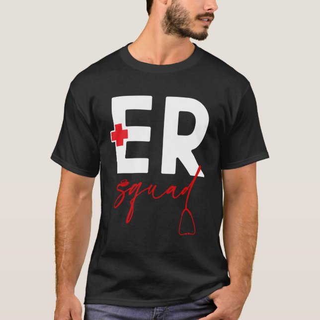 Camiseta Esquadrão De Enfermeiro Impressão Er (Frente)