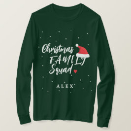 Camiseta Esquadrão de família de Natal chapéu de Papai Noel