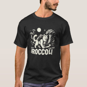 Camiseta Esquadrão de Fantasia Quest Brócolis Gato Engraçad