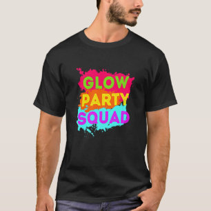 Camiseta Esquadrão de Festa Brilhante Retro Funny 80s Festa