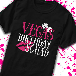 Camiseta Esquadrão de Festas de aniversário de Las Vegas