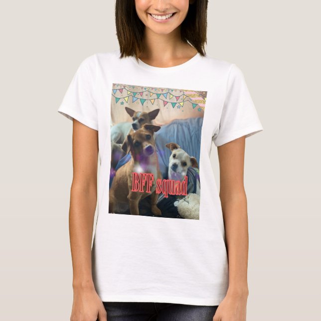 Camiseta Esquadrão de filhotes BFF (Frente)