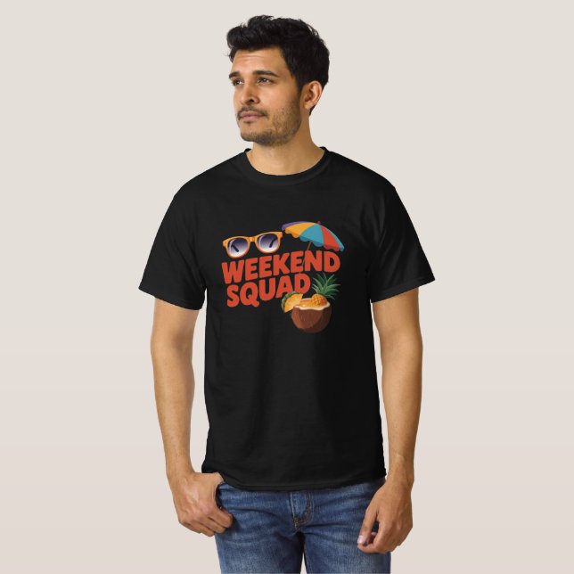 Camiseta Esquadrão de Fim de Semana (Frente Completa)