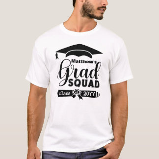 Camiseta Esquadrão de formandos Brancos Personalizados de T