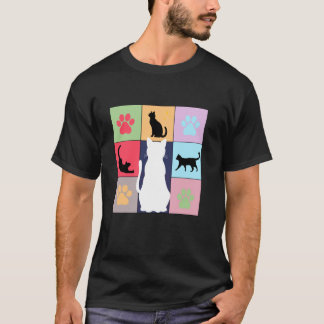 Camiseta Esquadrão de gatinho patas engraçadas, pai de gati