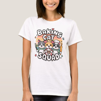 Camiseta Esquadrão de Gatos Confeiteiros com Design Retro F