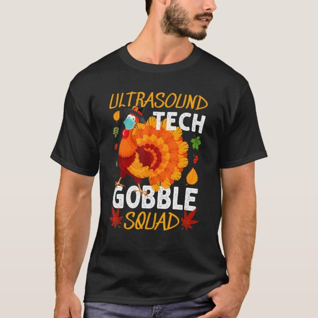 Camiseta Esquadrão de Gobble Tecnológico Ultrasom Turquia A (Frente)