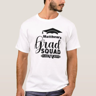 Camiseta Esquadrão de Graduação Branca Personalizada de Tex
