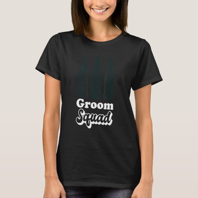 Camiseta Esquadrão de Groom Masculino Casamento Despedida d (Frente)