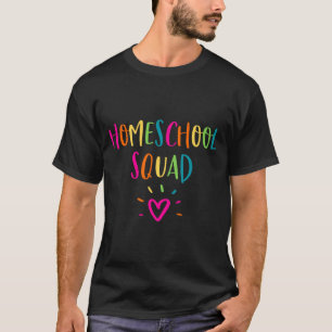Camiseta Esquadrão de homeschool masculino, mãe professora