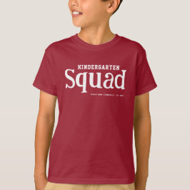 Camiseta Esquadrão de Jardim de Infância Moderno Divertido 