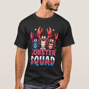 Camiseta Esquadrão de Lagostas Divertido Lagosta Patriótico