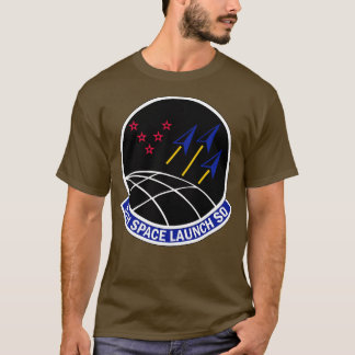 Camiseta Esquadrão de lançamento do espaço 5 com texto