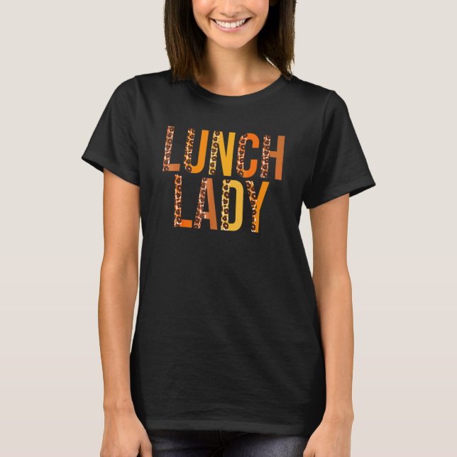 Camiseta Esquadrão de Leopardo da Senhora do Almoço Fofo Ou (Frente)