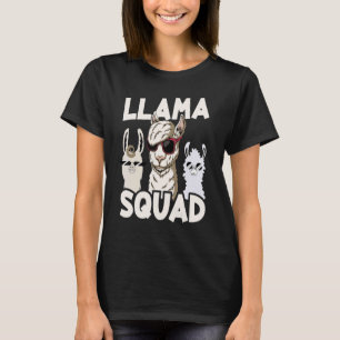 Camiseta Esquadrão de Lhama Fofa Alpaca com Óculos Retro Lh