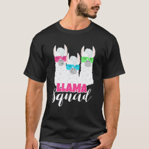 Camiseta Esquadrão de Lhama Fofo Estilo Retro dos Anos 80