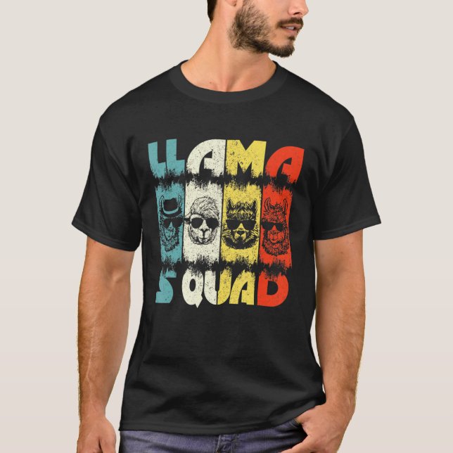 Camiseta Esquadrão de Lhamas Aniversário (Frente)