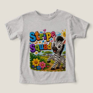 Camiseta Esquadrão de Listras de Zebra Amigos Zebra de De