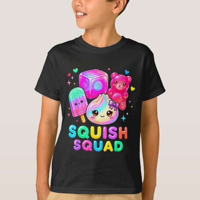 Camiseta Esquadrão de lula dumpling kawaii pastel anime ani (Frente)