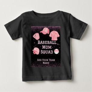 Camiseta Esquadrão de Mãe de Beisebol Personalizado com Nom