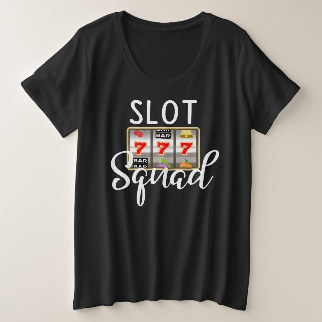 Camiseta Esquadrão de Máquina de Slot Las Vegas Casino Game (Frente do Design)
