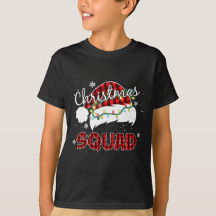 Camiseta Esquadrão de Natal Chapéu de Papai Noel Vermelho C