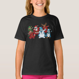 Camiseta Esquadrão de Natal de Super-Heróis Dabbing