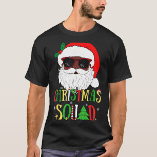 Camiseta Esquadrão de Natal do Papai Noel Homens Negros Ame