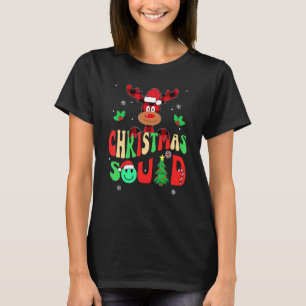 Camiseta esquadrão de natal família rena tripulação groovy