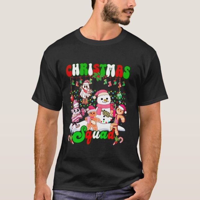 Camiseta Esquadrão de Natal Familiar Engraçado Boujee Ginge (Frente)