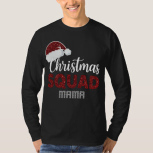 Camiseta Esquadrão de Natal Mamãe Combinando Natal Divertid