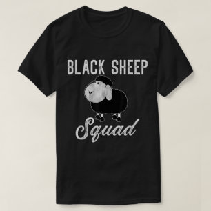 Camiseta Esquadrão de Ovelha Preta Design Divertido