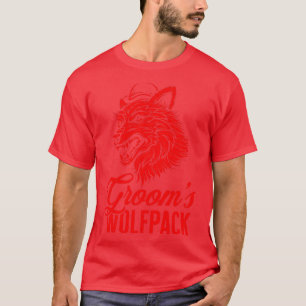 Camiseta Esquadrão de padrinhos do lobo do noivo Festa de d