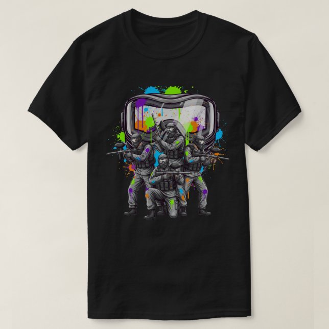 Camiseta Esquadrão de Paintball Splash (Frente do Design)