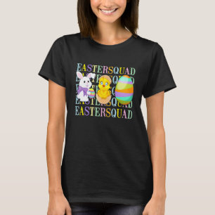 Camiseta Esquadrão de Páscoa Coelho Galinha Ovos Para Crian