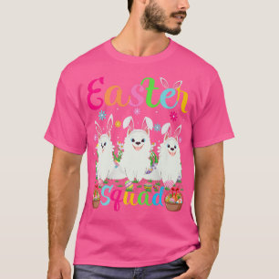 Camiseta Esquadrão De Páscoa De Coelhinho De Cachorro Samoy